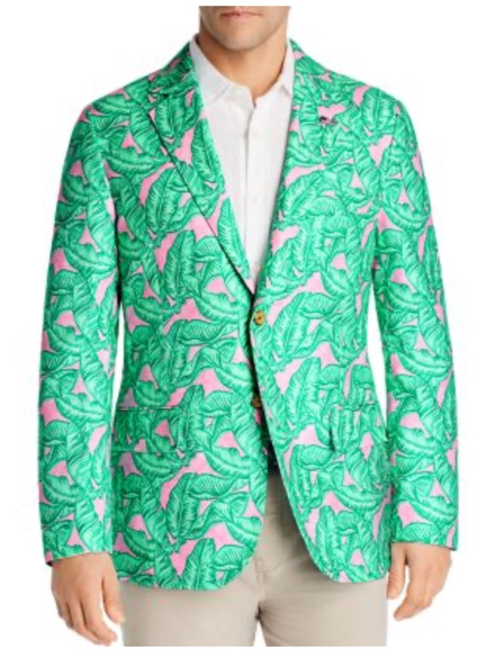 Vineyard Vines linen blend banana leaves blazer